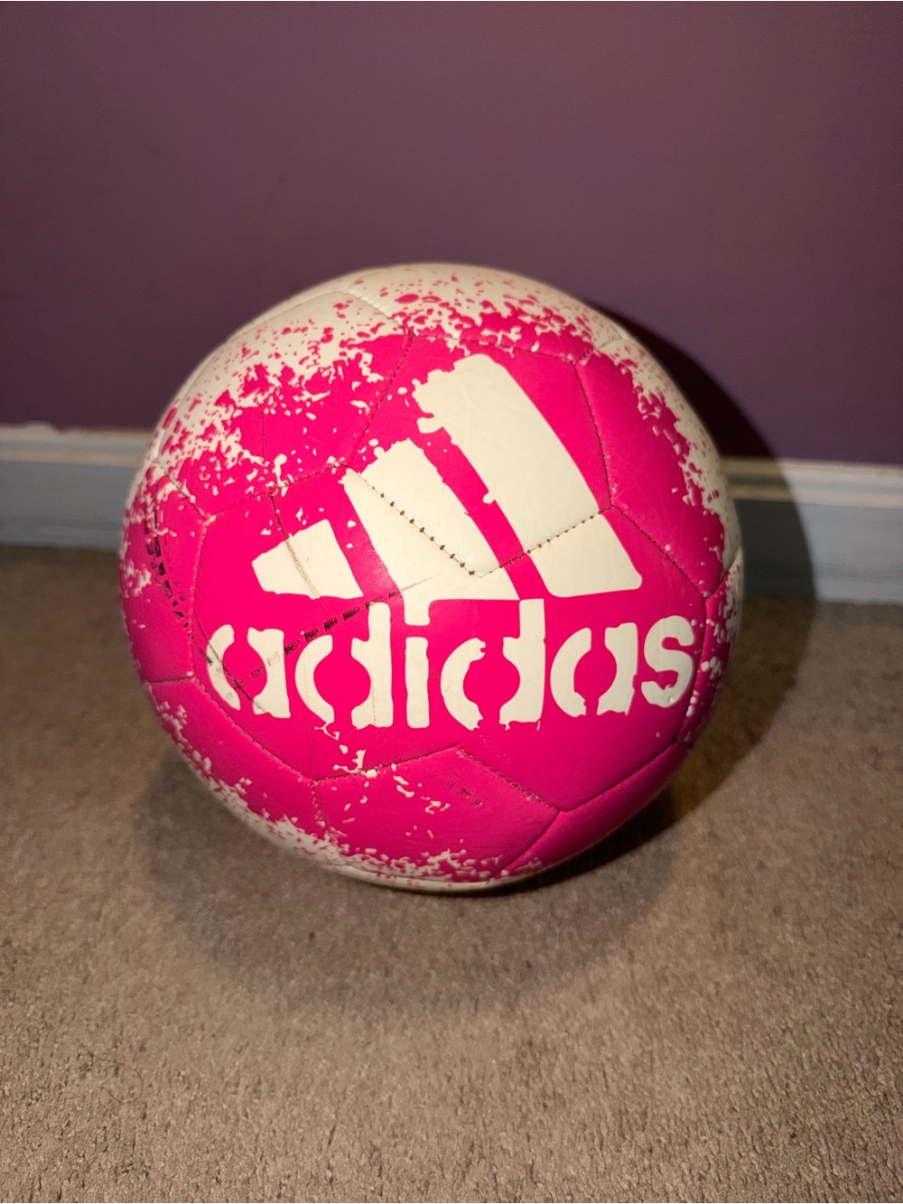 adidas Hot Pink and White Soccer Ball